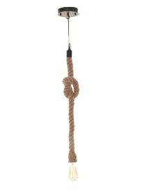5.5" X 5.5" X 36" Rope Pendant Lamp  Single Bulb