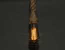 5.5" X 5.5" X 36" Rope Pendant Lamp  Single Bulb