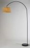 Sweeping Curve Floor Lamp In Black Metal
