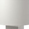 White Marble And Natural Wood Block Table Or Desk Lamp