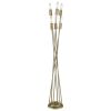 60" Brass Six Light Torchiere Floor Lamp