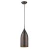 Bronze Hanging Light with Glass Studs