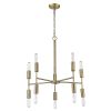 Perret 10-Light Aged Brass Chandelier