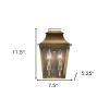 Coventry 2-Light Aged Brass Pocket Wall Light