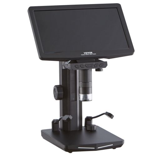 10.1" HDMI LCD Digital Microscope for Adults, Soldering Electron Microscope 1300X with IPS Screen, 8 LED Lights, 2 Flexible Side Lights, PC View