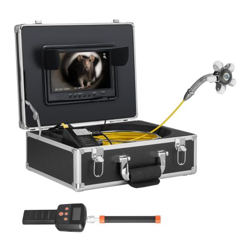 Sewer Camera 98 ft Self-Leveling Duct Camera with 512Hz Locator 36X Zoom