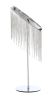 23" Silver Metal Table Lamp With Clear Drum Shade