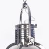 15" X 15" X 66" Large Steel  Pendant Lamp