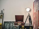 17" X 17" X 35" Stainless Steel  Table Lamp