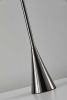 Black Nickel Finish Metal Tall White Shade Table Lamp