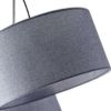 91" Black Three Light Tree Floor Lamp With Gray Solid Color Drum Shade