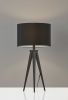 Treble Black Metal Table Lamp