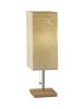 Wildside Paper Shade With Natural Wood Table Lamp
