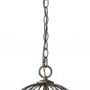 Aria 3-Light Oil-Rubbed Bronze Globe Pendant With Mother Of Pearl Accents