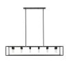 Cobar 12-Light Matte Black Island Pendant