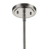 Jade 1-Light Polished Nickel Pendant With Vertical Structural Frames