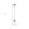 Silver Metal Hanging with Round Clear Glass Shade