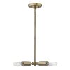 Four Light Dull Gold Hanging Chandelier