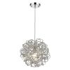 Mingle 1-Light Polished Chrome Pendant With Faceted Chrome Aluminum Wire Shade