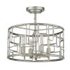 Amoret 4-Light Antique Silver Convertible Pendant
