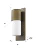 Contemporary Brushed Gold and White Wall Light