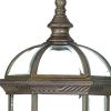 Antique Brown Cylindrical Lantern Wall Light