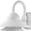 White Three Tier Lamp Shade Outdoor Wall Light