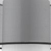 32" Silver Metal Column Table Lamp With Black And White Drum Shade