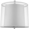 31" Silver Metal Table Lamp With White Empire Shade