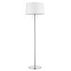 59" Chrome Traditional Shaped Floor Lamp With White Empire Shade
