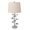 8 X 12 X 28 Gray Rustic Flowering Tree - Table Lamp
