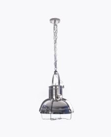 15" X 15" X 66" Large Steel  Pendant Lamp