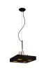 14 X 14 X 59 Black Stainless Steel Pendant Lamp