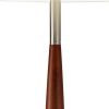 61" Solid Wood Traditional Shaped Floor Lamp With White Drum Shade