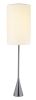 Black Nickel Finish Metal Tall White Shade Table Lamp