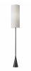 Dramatic Floor Lamp Bell Shaped Base In Black Nickel Finish Metal