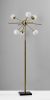64" Brass Six Light Novelty Floor Lamp