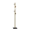 Swirled Sphere Brass Metal Led Floor Lamp