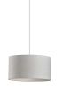 White Fabric Sleek Drum Pendant Lamp