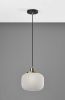 Striped Glass Glow Metal Pendant
