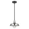 Silver Shallow Plate Adjustable Pendant Light