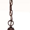 Dark Brown Domed Glass Lantern Hanging Light