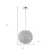 Luminary 1-Light Metallic Silver Pendant With Hand Woven Aluminum Wire Shade (15")