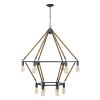Holden 12-Light Antique Gray Wagon Wheel Chandelier