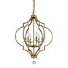 Peyton 6-Light Raw Brass Chandelier With Crystal Accents