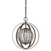 Olivia 1-Light Oil-Rubbed Bronze Crystal Globe Pendant