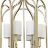 Ellie 6-Light Washed Gold Foyer Pendant