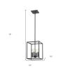 Cobar 4-Light Matte Black Pendant