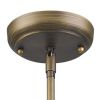 Brushed Gold Metal Hanging with Round Glass Shade