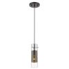 Glass and Bronze Mesh Shade Hanging Light